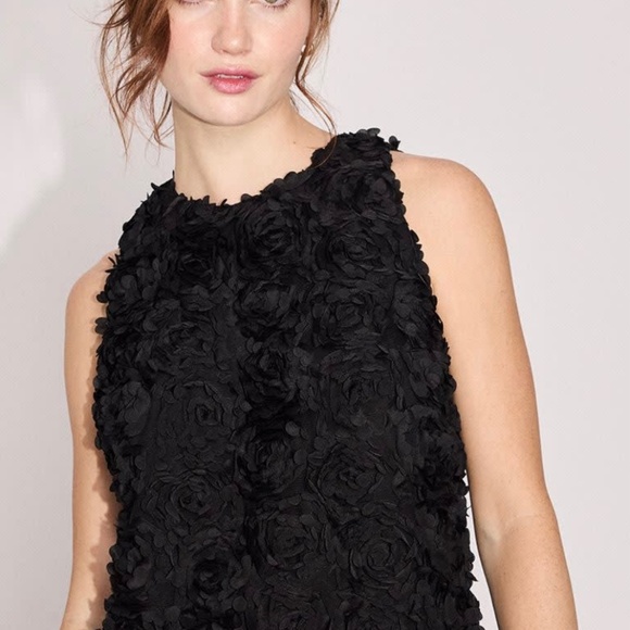 Le Chateau 3D Floral Knit LBD Cocktail Dress - Picture 5 of 8